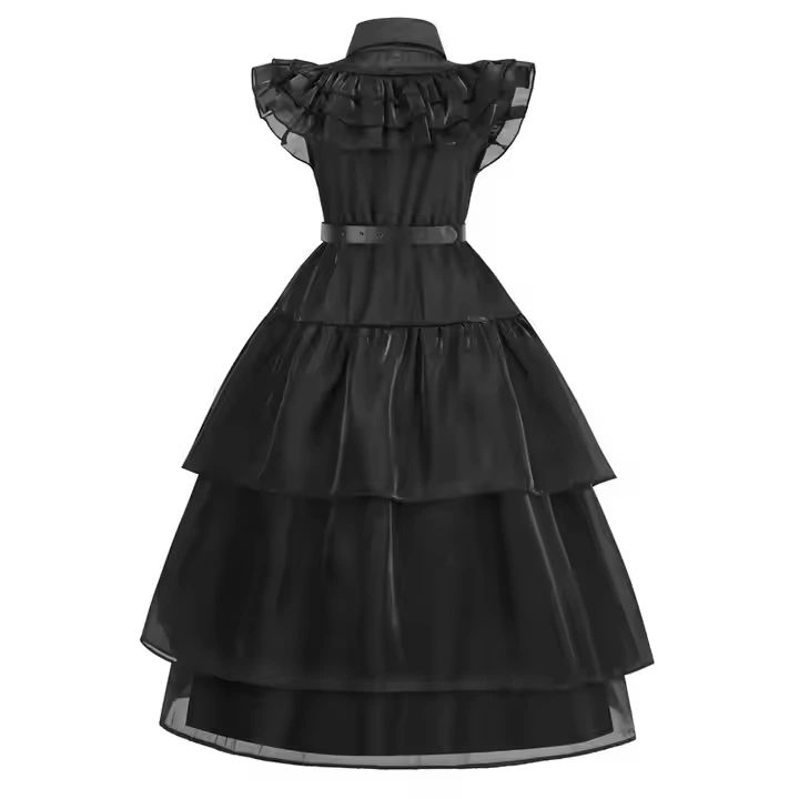 Black Halloween Cosplay Party Dress2
